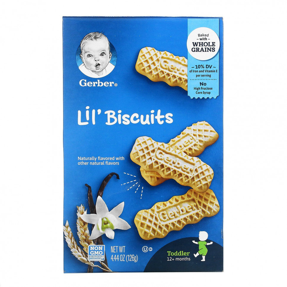 ������ ������ Gerber, Lil 'Biscuits, ��� ����� �� 12 �������, 126 � (4,44 �����)  IHerb (������) ����
