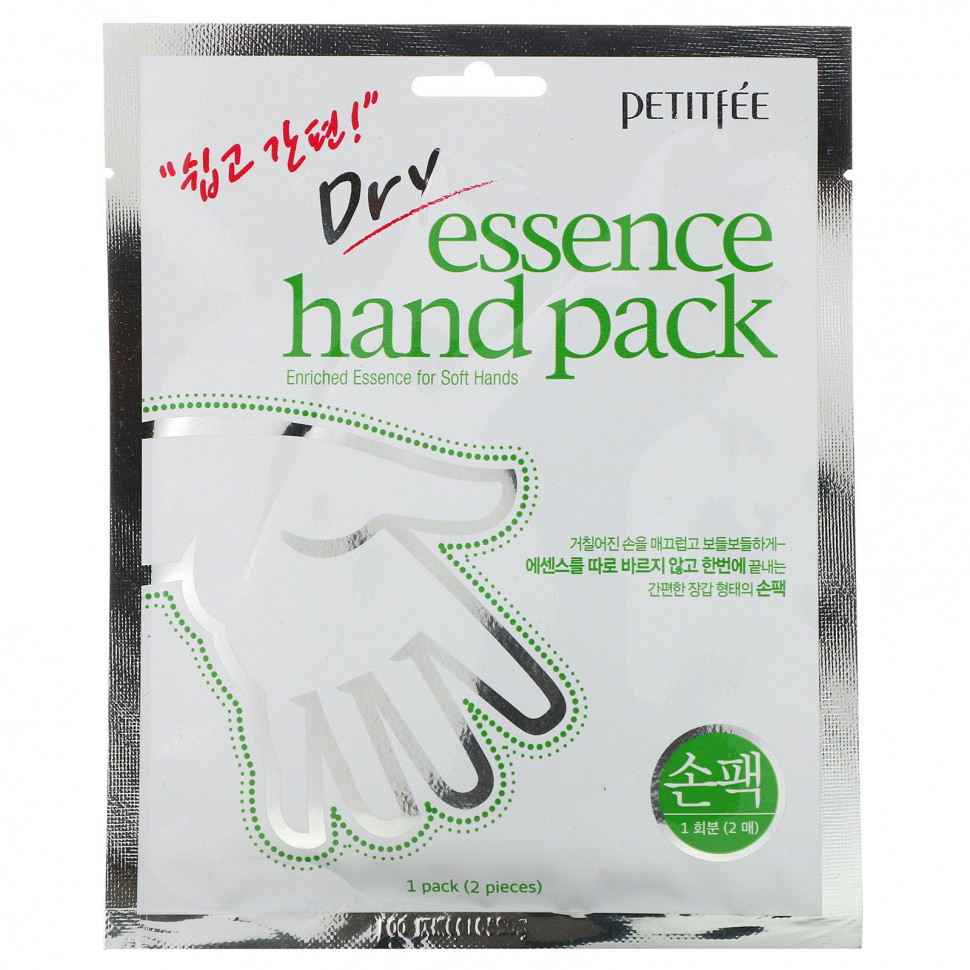 ������ ������ Petitfee, Dry Essence Hand Pack, ����� ��� ���, 1 ����  IHerb (������) ����