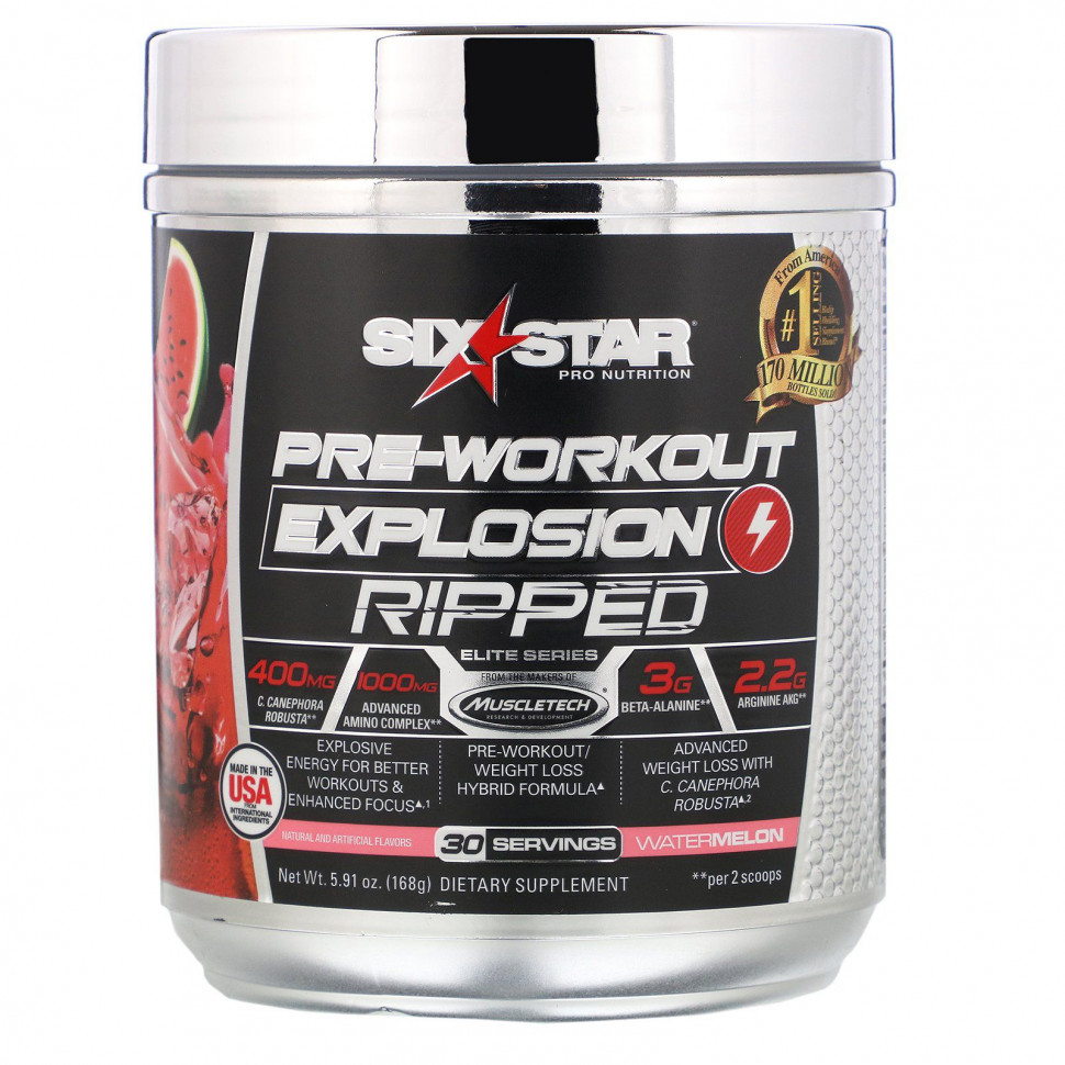  Six Star, Pre-Workout Explosion Ripped,   , 168  (5,91 )    -     , -, 