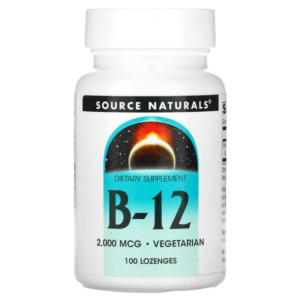 ������ ������ Source Naturals, B-12, 2000 ���, 100 ��������  IHerb (������) ����