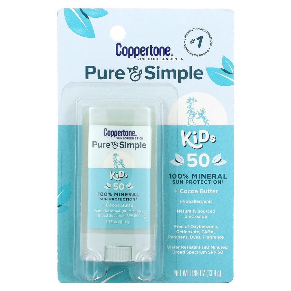  Coppertone, Pure & Simple, Kids,    , SPF 50, -, 13,9  (0,49 )    -     , -, 