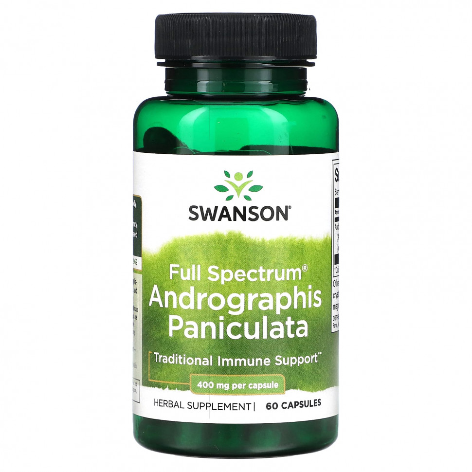  Swanson, Andrographis paniculata  , 400 , 60     -     , -, 