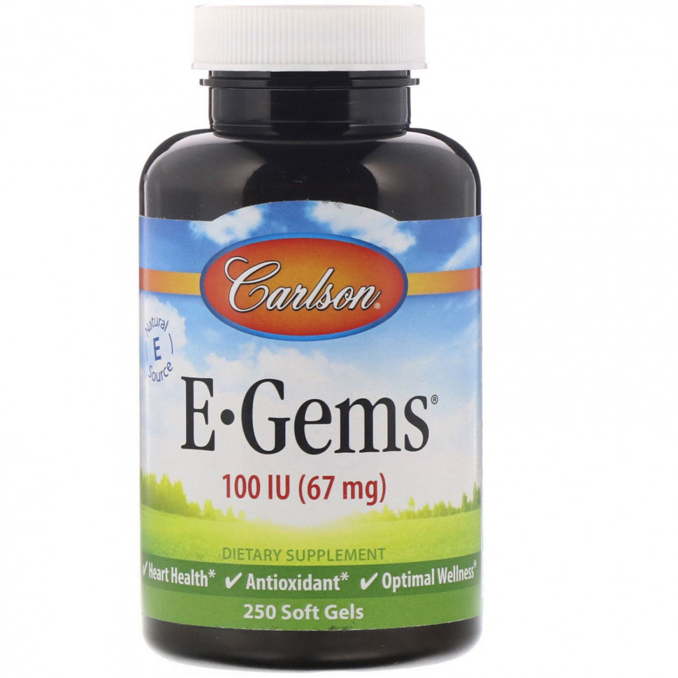 ������ ������ Carlson Labs, E-Gems, 67 �� (100 ��), 250 ������  IHerb (������) ����