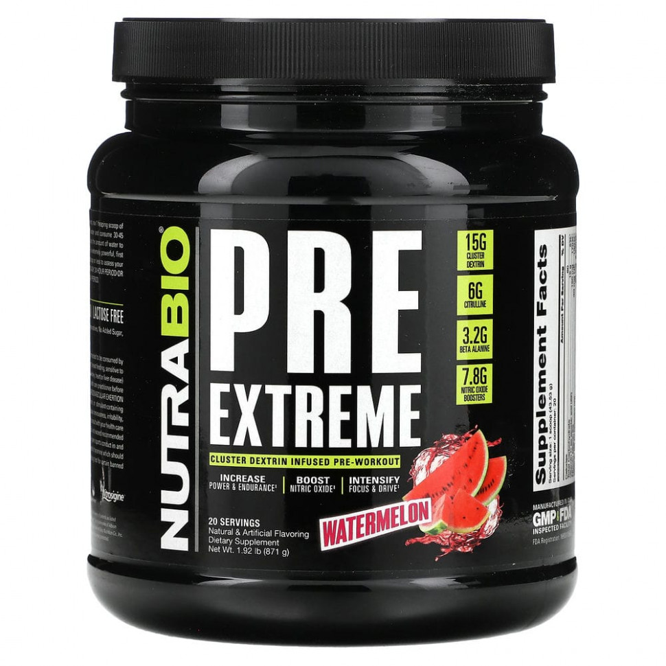 ������ ������ Nutrabio Labs, PRE Extreme, �����, 871 � (1,92 �����)  IHerb (������) ����