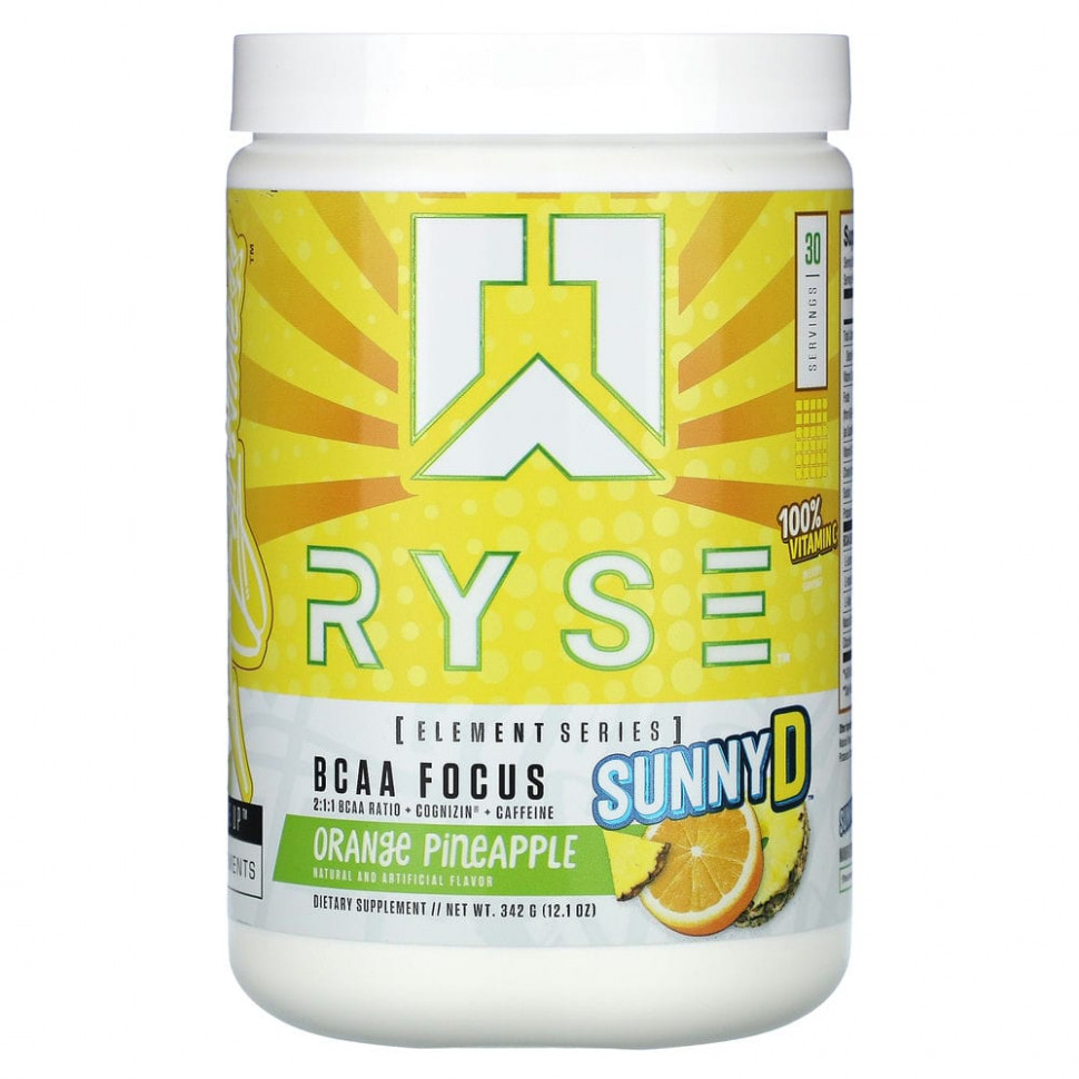  Ryse Supps, Element Series, BCAA Focus, Sunny D,  , 342  (12,1 )    -     , -, 