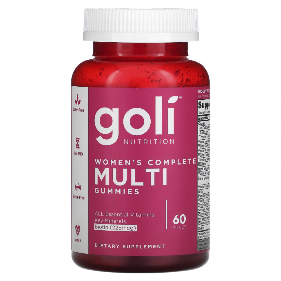  Goli Nutrition, Women's Complete Multi Gummies, 60 Pieces    -     , -, 