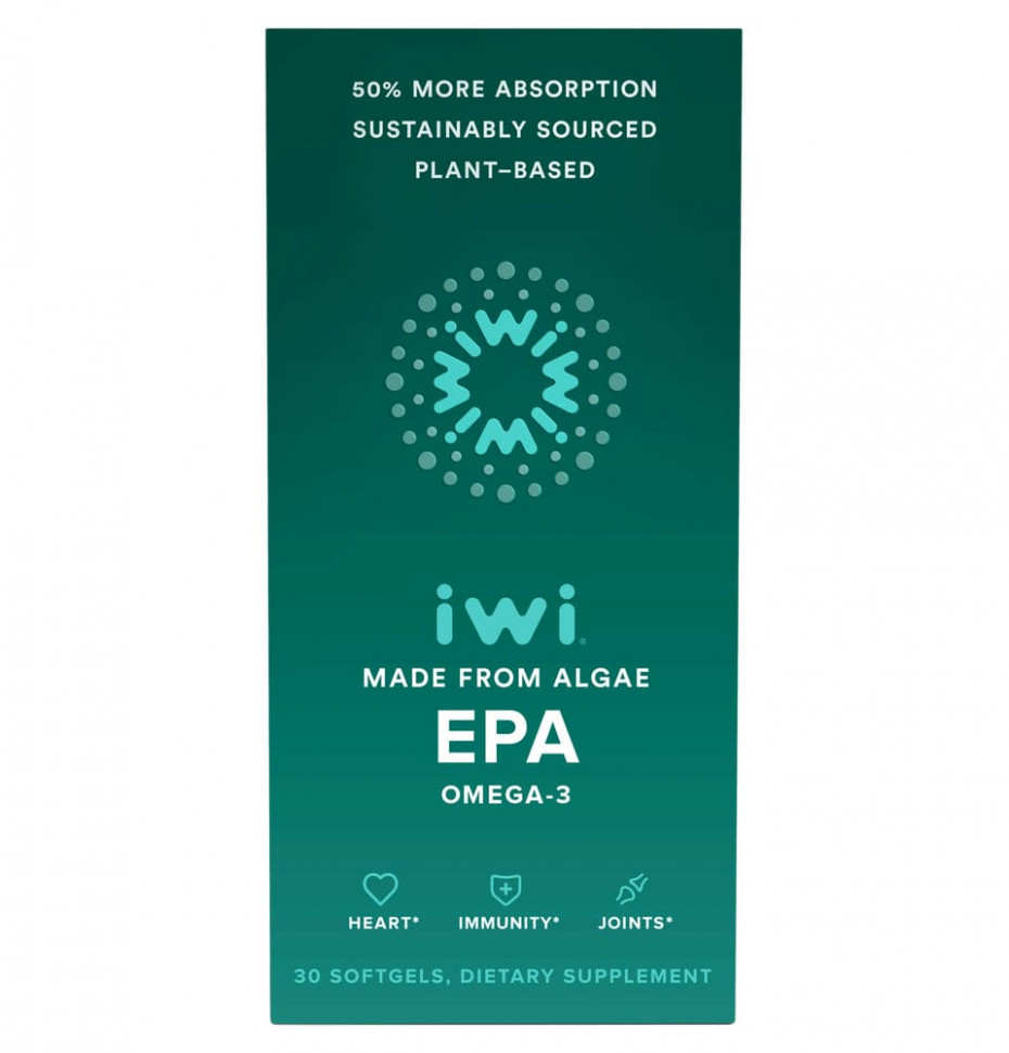  iWi, Omega-3 EPA, Algae-Based, 30 Softgels    -     , -, 