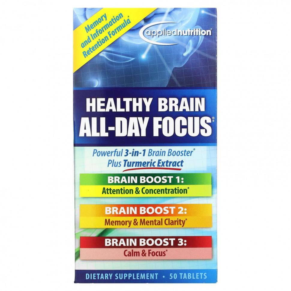  appliednutrition, Healthy Brain All-Day Focus, 50     -     , -, 