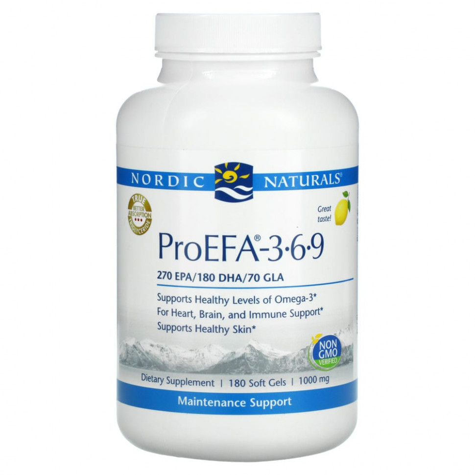  Nordic Naturals, ProEFA  3-6-9,  , 1000 , 180      -     , -, 