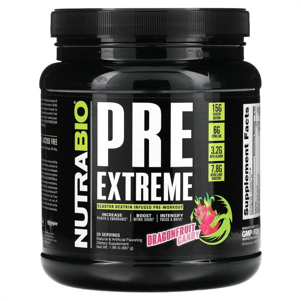 ������ ������ Nutrabio Labs, PRE Extreme, ������� �� ���������� ������, 887 � (1,96 �����)  IHerb (������) ����
