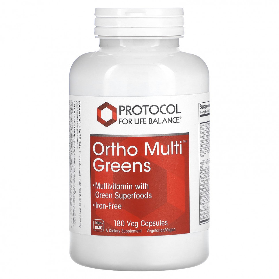  Protocol for Life Balance, Ortho Multi Greens, 180      -     , -, 