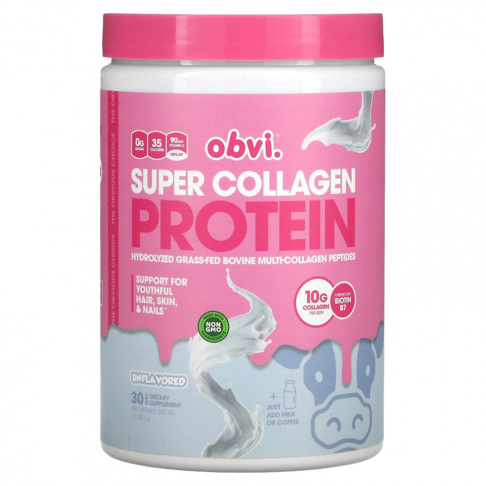 ������ ������ Obvi, Super Collagen Protein, ��� �������, 337,5 � (11,90 �����)  IHerb (������) ����