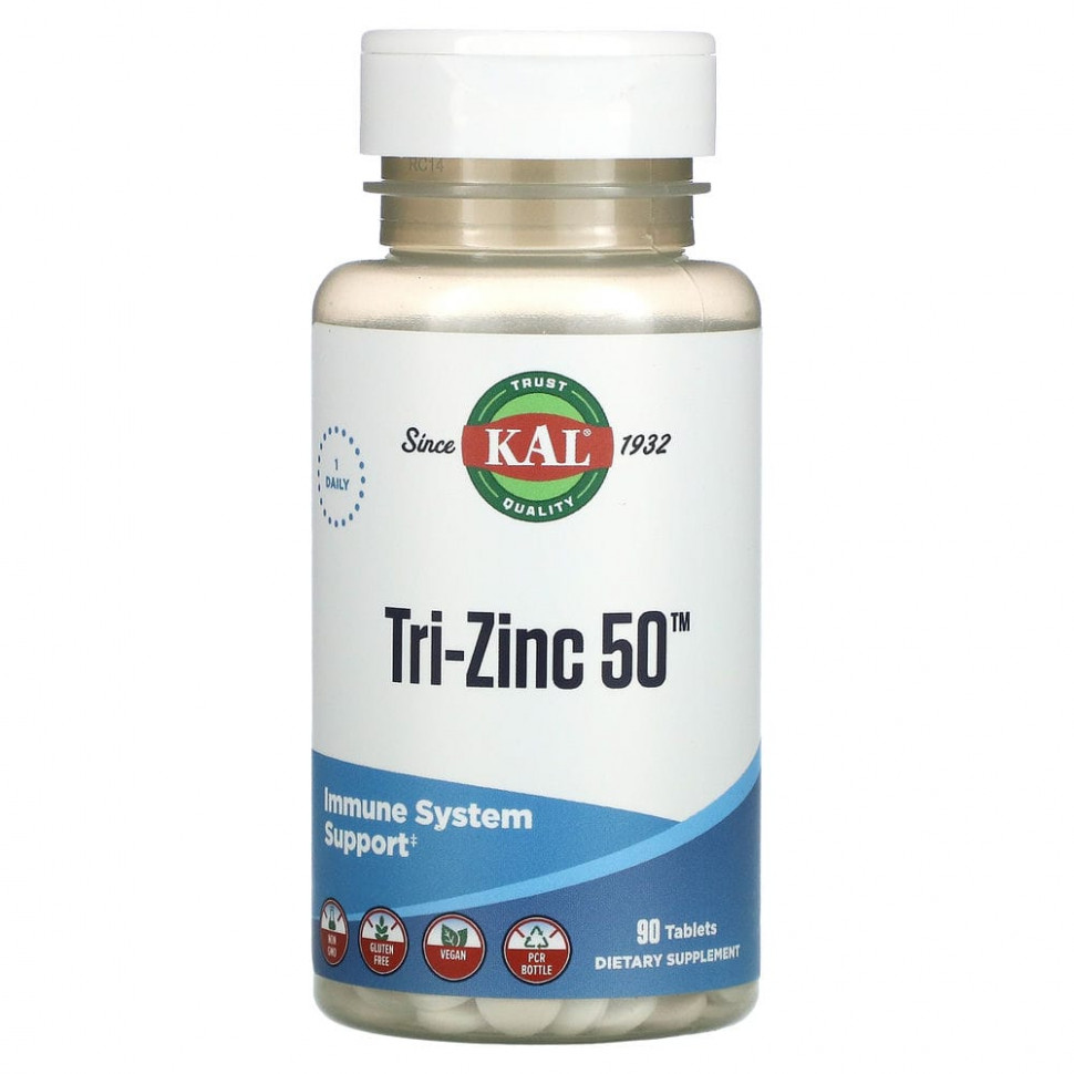 ������ ������ KAL, Tri-Zinc 50, 90 ��������  IHerb (������) ����