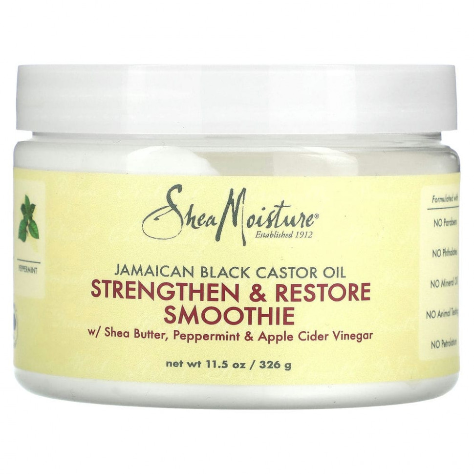  SheaMoisture, Strengthen & Restore Smoothie, Jamaican Black Castor Oil, 12 oz (340 g)    -     , -, 