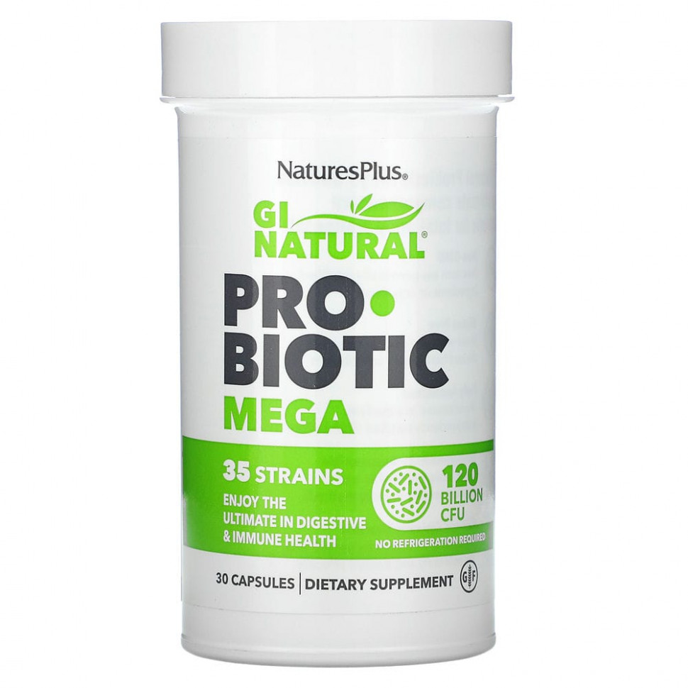 ������ ������ NaturesPlus, GI Natural Probiotic Mega, ����������, 120 ���� ���, 30 ������  IHerb (������) ����