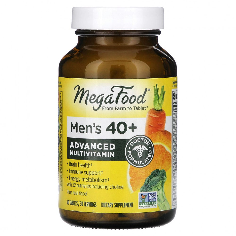  MegaFood, Multi for Men 40+,        40 , 60     -     , -, 