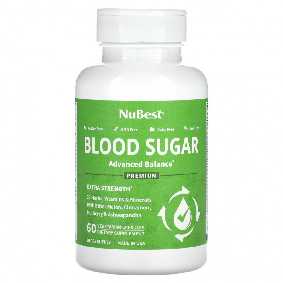  NuBest, Blood Sugar, Extra Strength, 60      -     , -, 