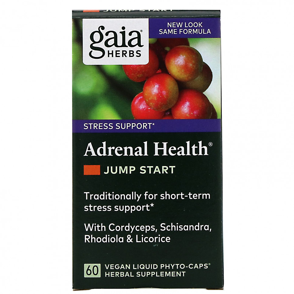  Gaia Herbs, Adrenal Health, Jump Start, 60        -     , -, 