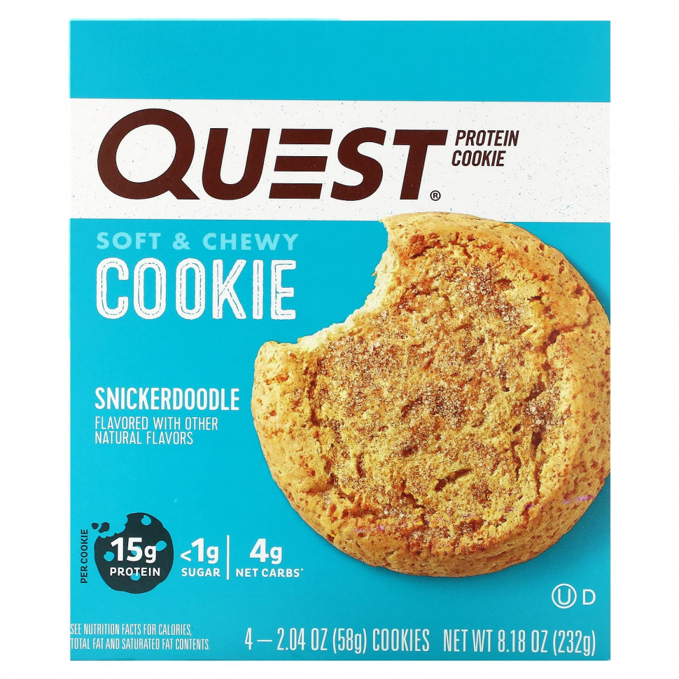 ������ ������ Quest Nutrition, ����������� �������, Snickerdoodle, 4 ��������, 58 � (2,04 �����)  IHerb (������) ����