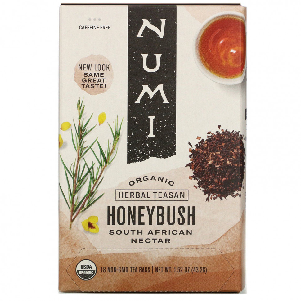  Numi Tea, Organic Herbal Teasan, Honeybush,  , 18  , 43,2  (1,52 )    -     , -, 