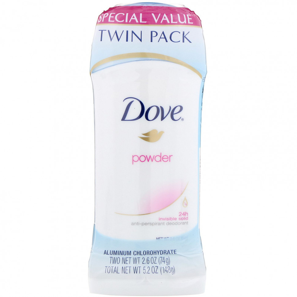 ������ ������ Dove, Invisible Solid Deodorant, �������, 2 ��. � ��������, 74 � (2,6 �����)  IHerb (������) ����