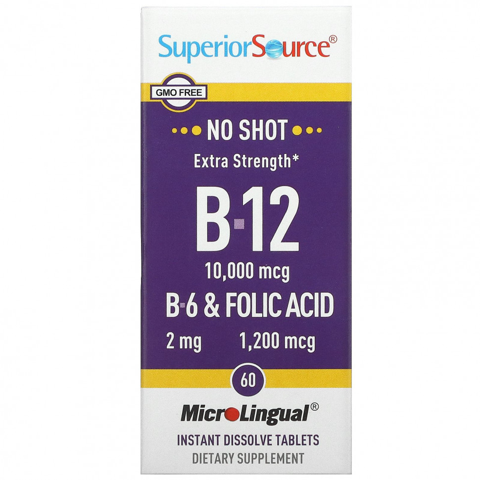  Superior Source,  B12, B6       , 60   MicroLingual    -     , -, 