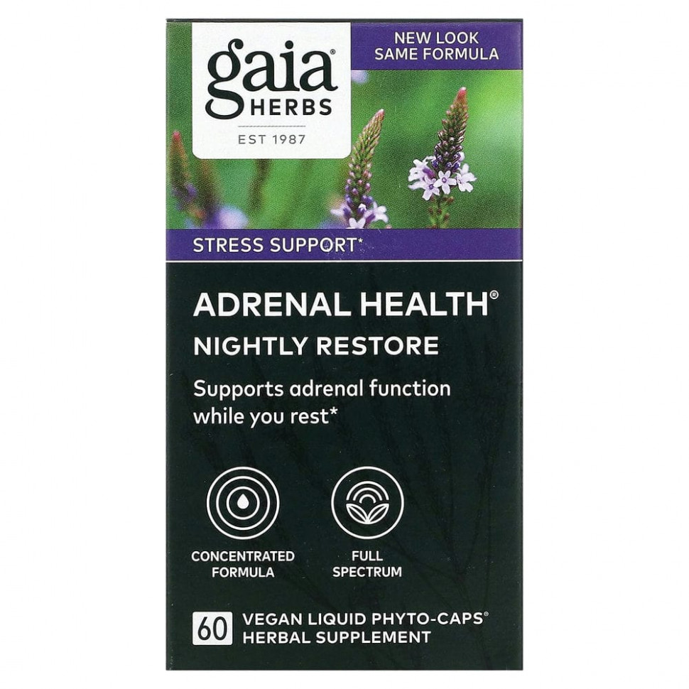  Gaia Herbs, Adrenal Health,  , 60   Phyto-Caps    -     , -, 