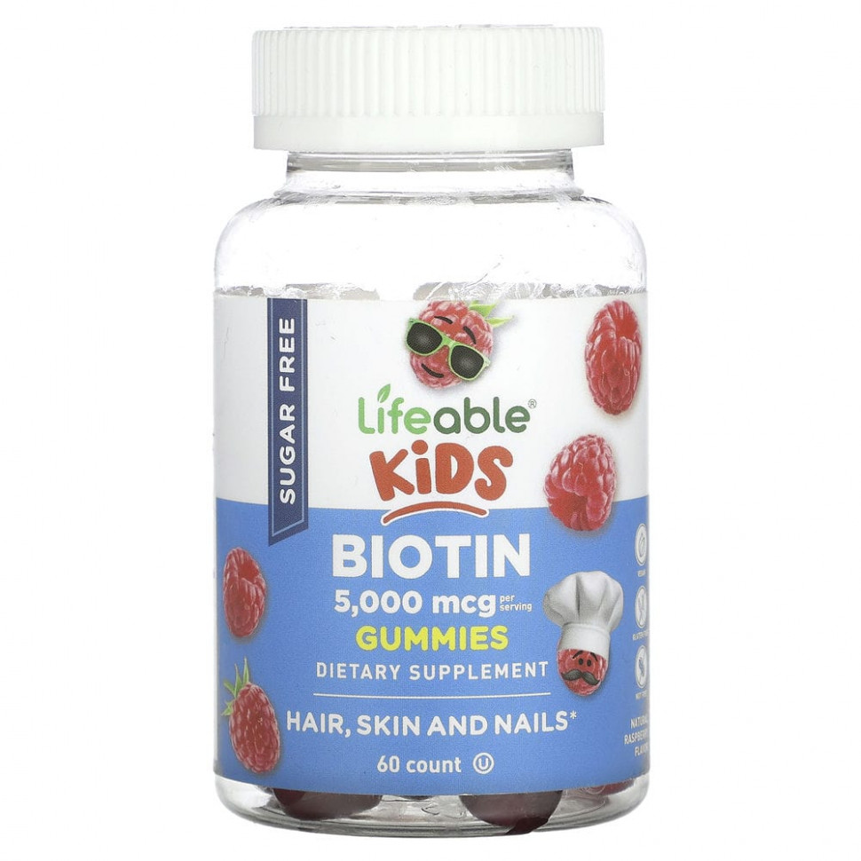  Lifeable, Kids Biotin Gummies, , 2500 , 60 .    -     , -, 