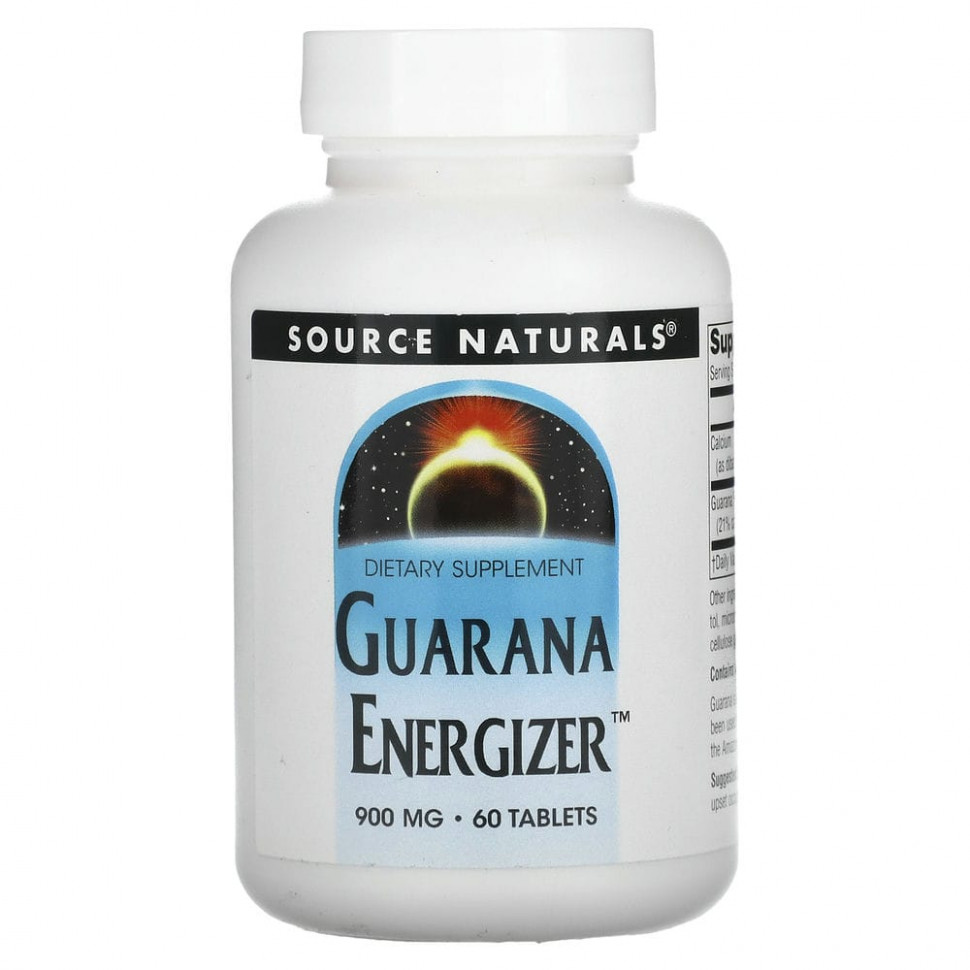  Source Naturals, Guarana Energizer, 900 , 60     -     , -, 