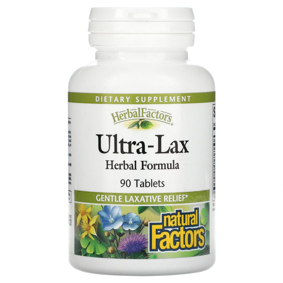 ������ ������ Natural Factors, Ultra-Lax, �������� �������, 90 ��������  IHerb (������) ����