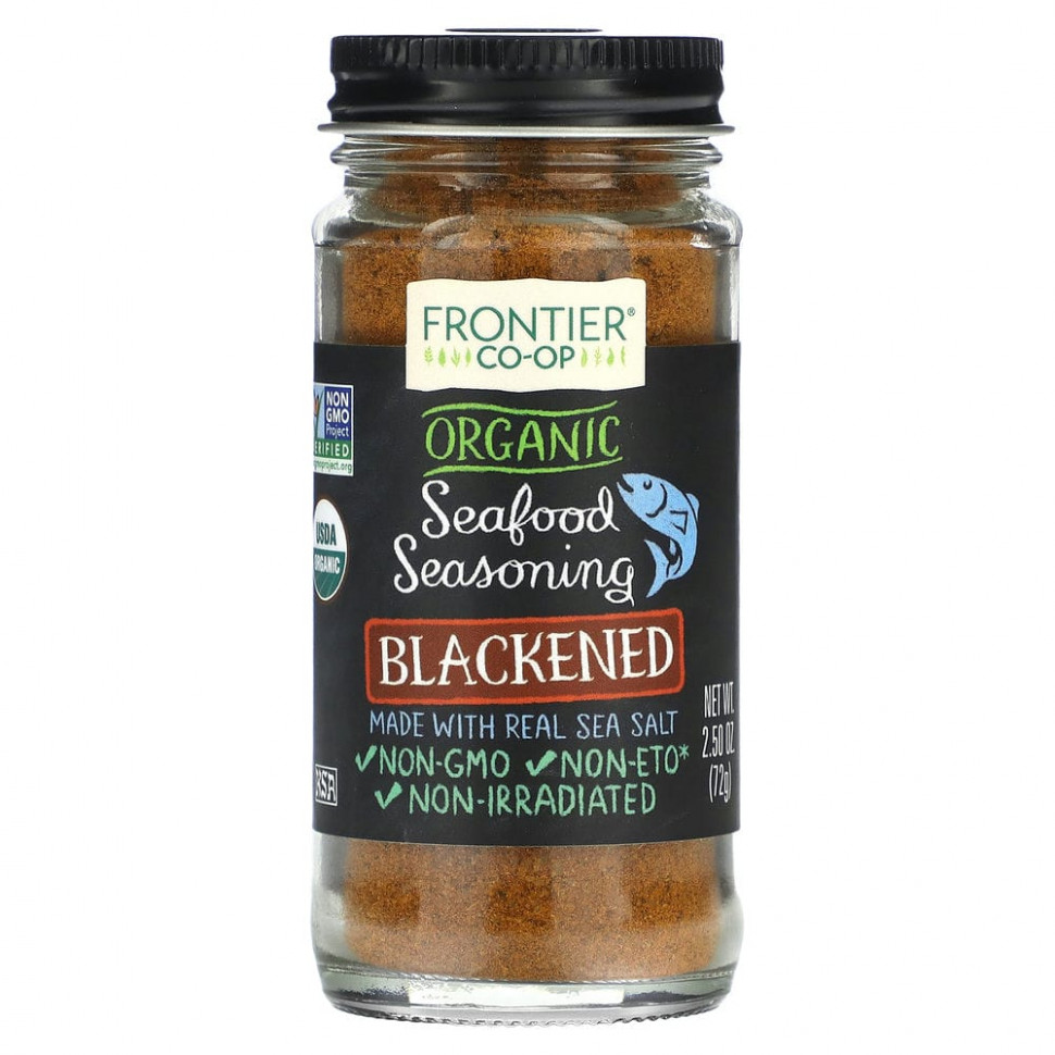  Frontier Co-op, Organic Seafood Seasoning, Blackened, 2.5 oz (72 g)    -     , -, 