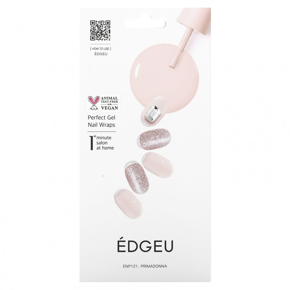  Edgeu, Perfect Gel Nail Wraps, ENP 121, Primadonna,   16     -     , -, 