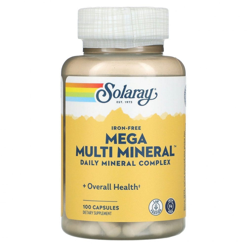 ������ ������ Solaray, Mega Multi Mineral, ��� ������ � �������, 100 ������  IHerb (������) ����