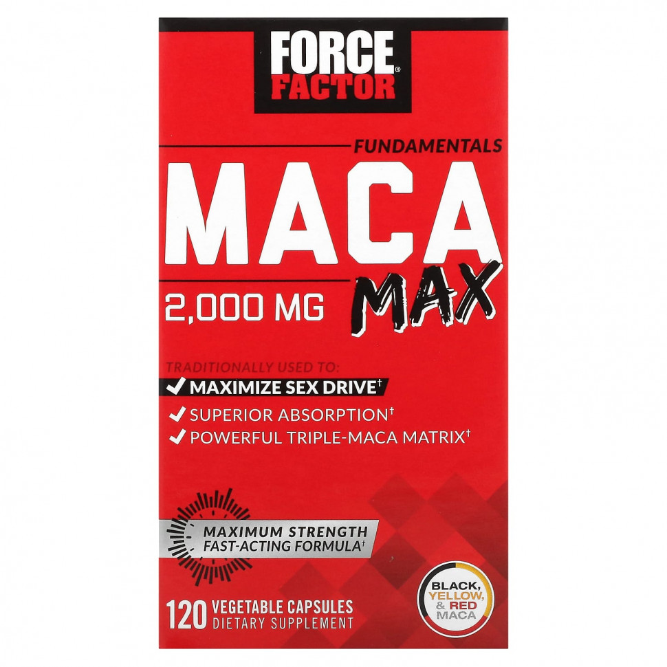  Force Factor, Fundamentals, Maca Max, 500 , 120      -     , -, 