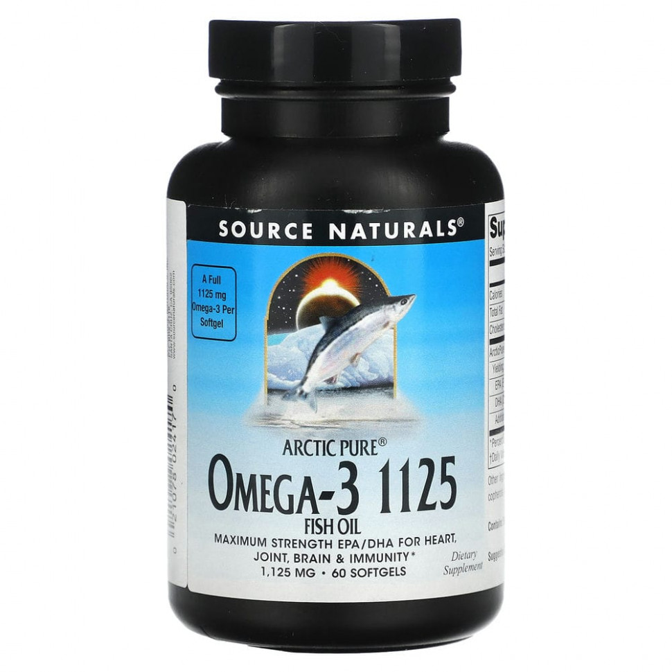 ������ ������ Source Naturals, Arctic Pure, Omega-3 Fish Oil, 1,125 mg, 60 Softgels  IHerb (������) ����