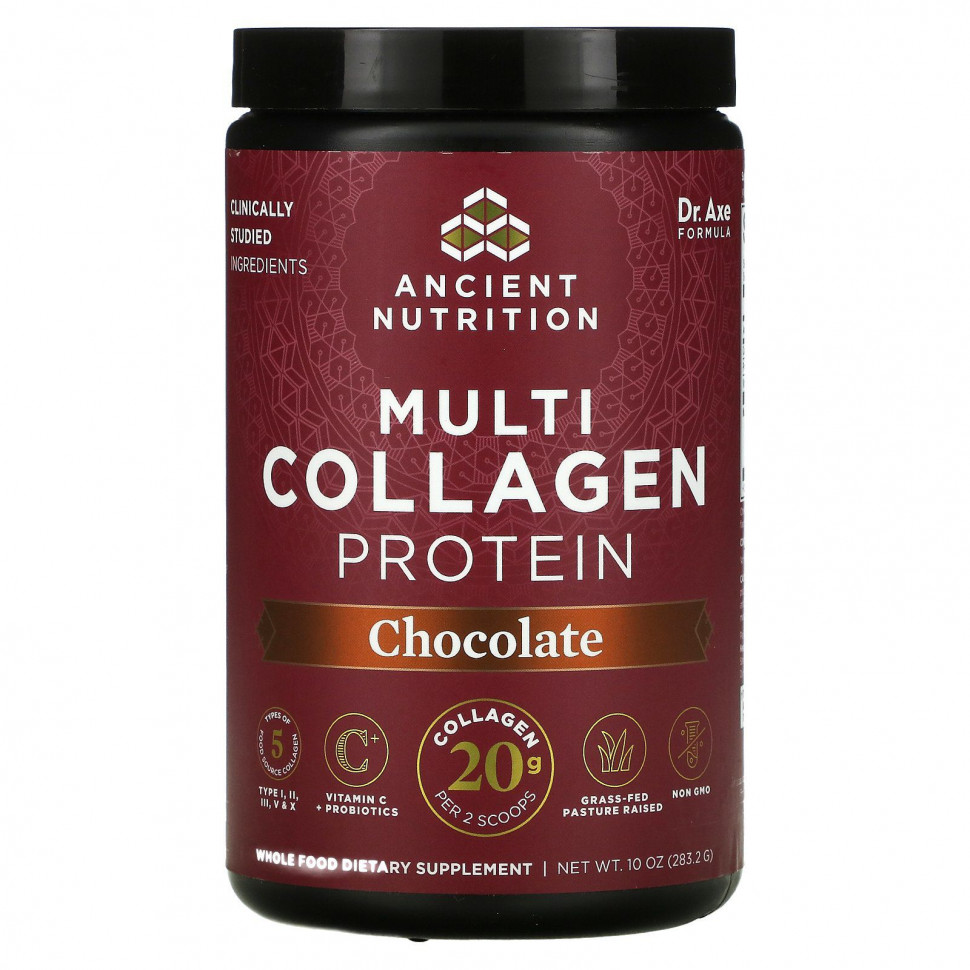 ������ ������ Dr. Axe / Ancient Nutrition, Multi Collagen Protein, �������, 10 ����� (283,2 �)  IHerb (������) ����