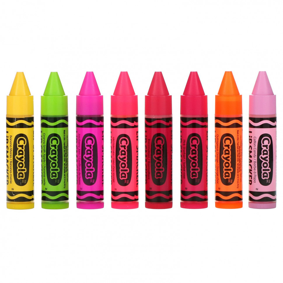 ������ ������ Lip Smacker, Crayola, ����� ������� ��� ���, 8 ���� �������� �� 4,0 � (0,14 �����)  IHerb (������) ����