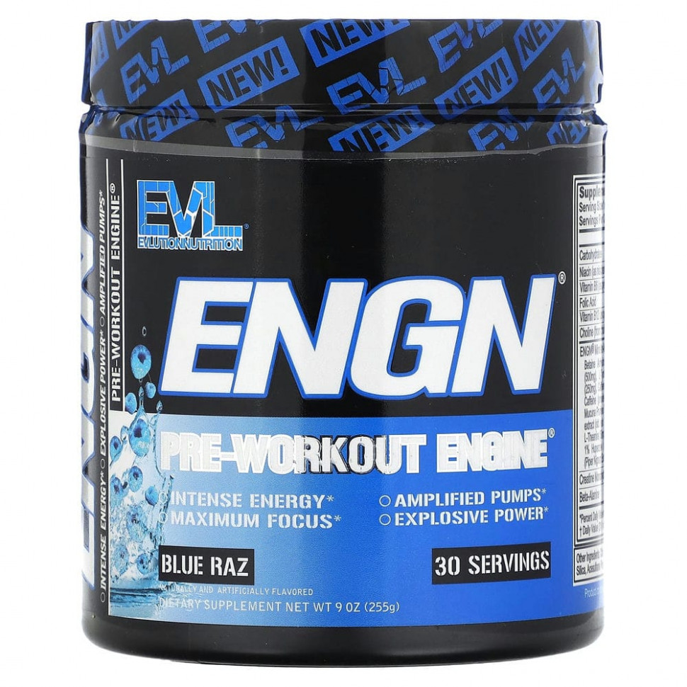 ������ ������ EVLution Nutrition, ENGN Pre-workout Engine, ���� ����� �����, 9 ����� (255 �)  IHerb (������) ����
