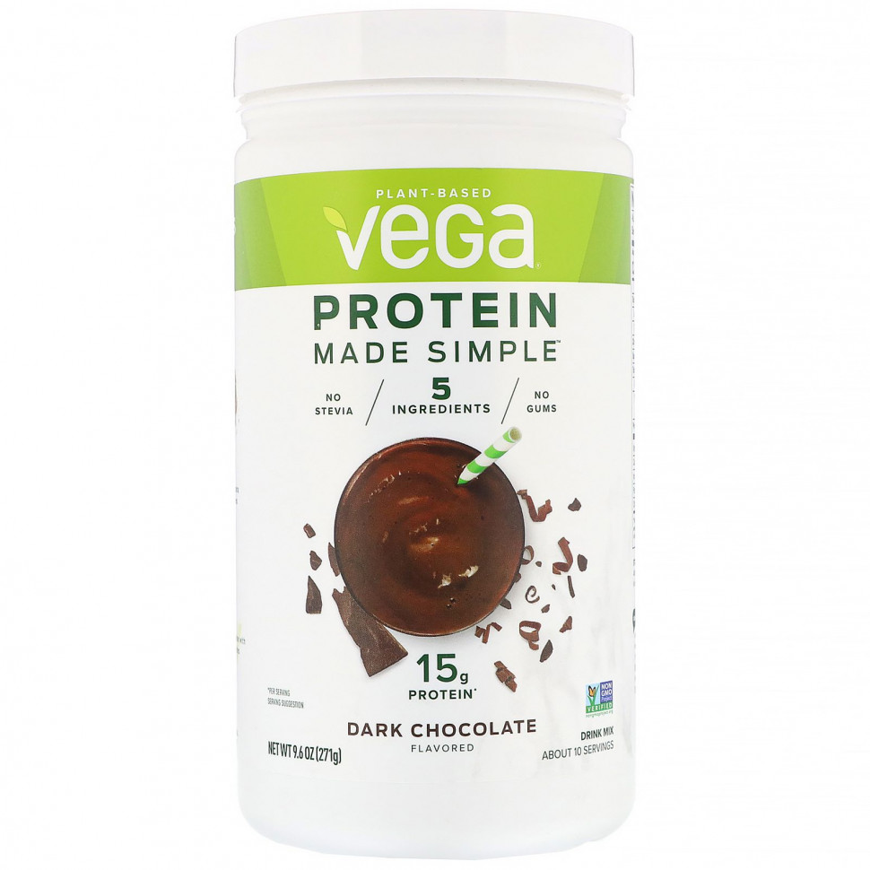 ������ ������ Vega, Protein Made Simple, �������, ������ �������, 271 � (9,6 �����)  IHerb (������) ����