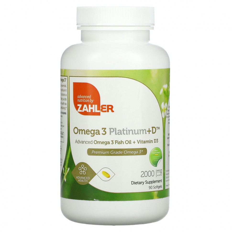  Zahler, Omega 3 Platinum+D,     -3   D3, 1000 , 90     -     , -, 