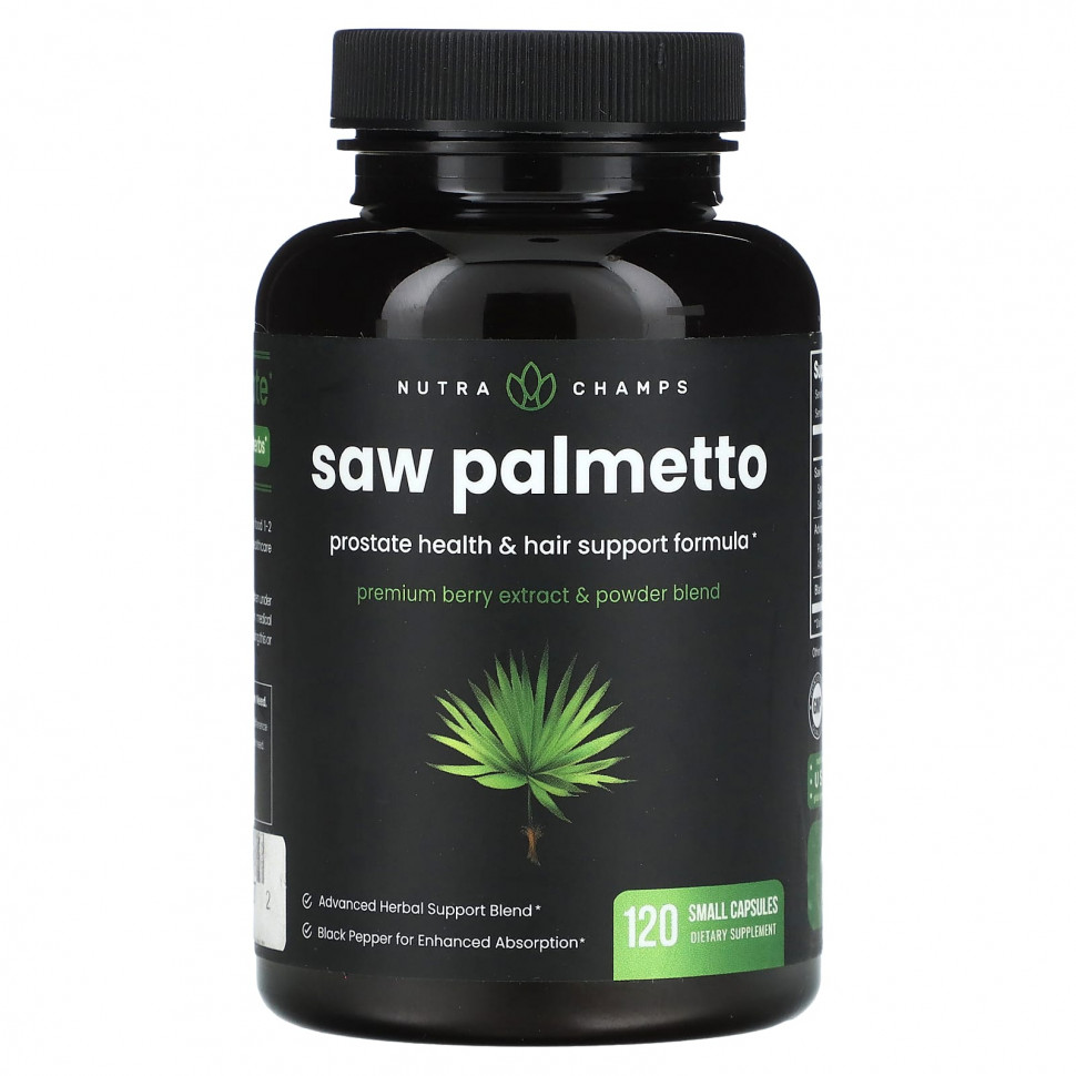  NutraChamps, Saw Palmetto, 120      -     , -, 