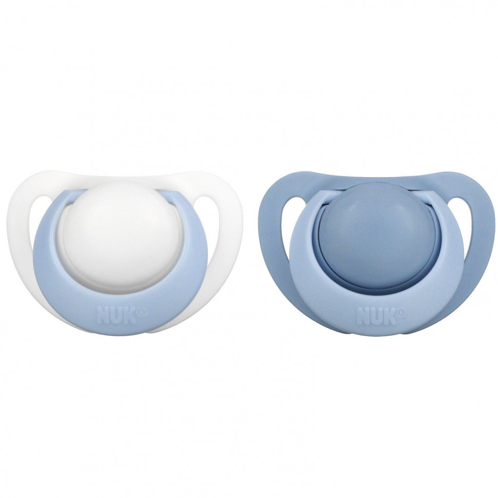  NUK, Orthodontic Pacifier, 0-2 Months, Blue, 2 Pack    -     , -, 