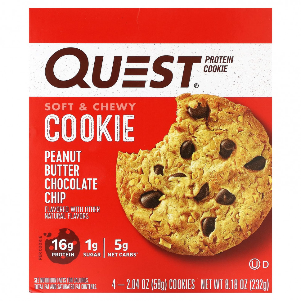 ������ ������ Quest Nutrition, Protein Cookie, ���������� �����, 4 �������� �� 58 � (2,04 �����)  IHerb (������) ����