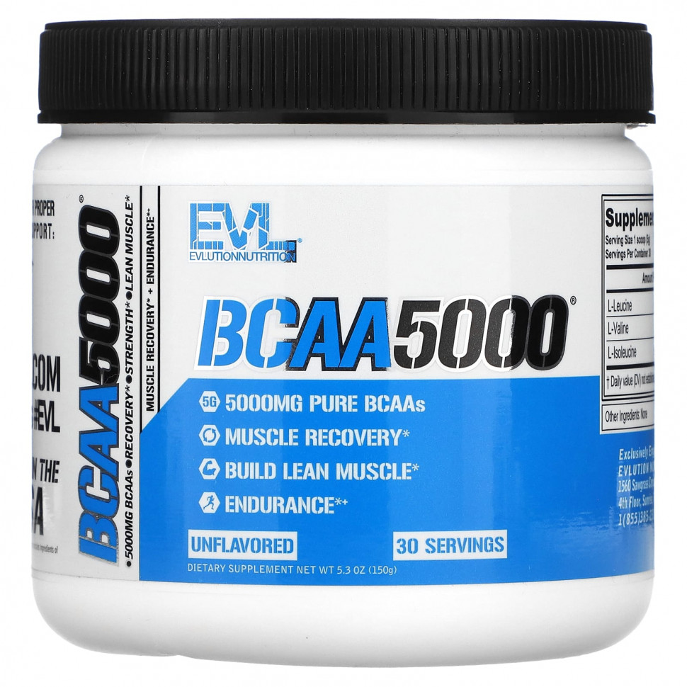  EVLution Nutrition, BCAA5000,  , 5000 , 150  (5,3 )    -     , -, 