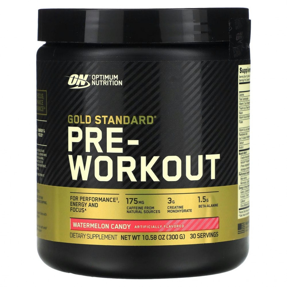 ������ ������ Optimum Nutrition, Gold Standard Pre-Workout, �������� �������, 300 � (10,58 �����)  IHerb (������) ����