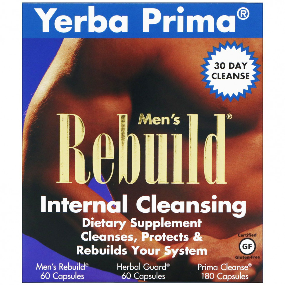  Yerba Prima, Men's Rebuild Internal Cleansing,   3 , 3     -     , -, 