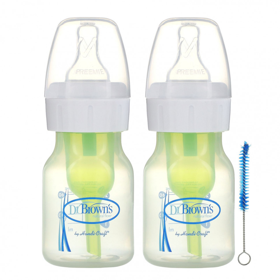  Dr. Brown's, Natural Flow, Anti-Colic Bottle, P/0+Months, 2 Pack, 2 oz (60 ml)Each    -     , -, 