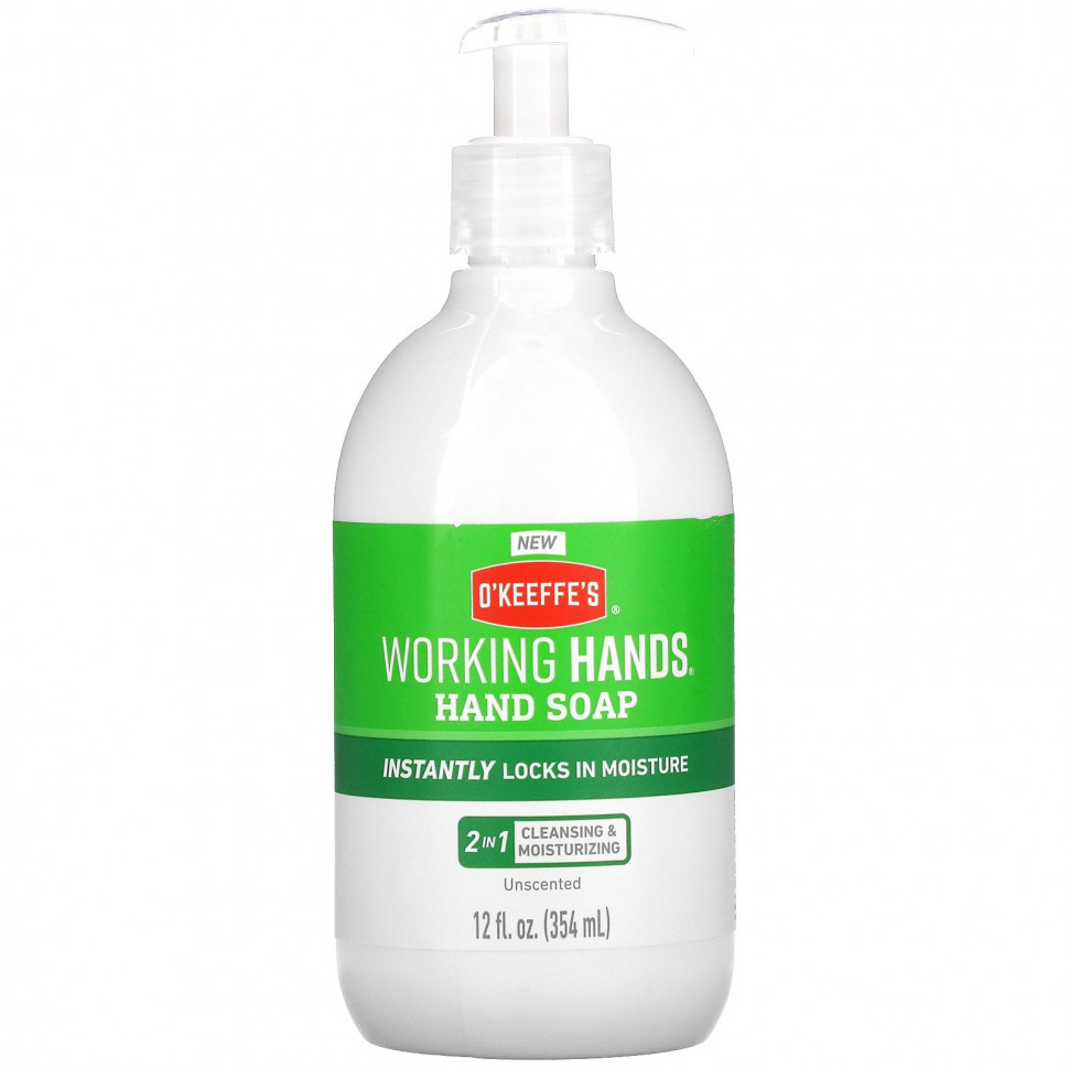  O'Keeffe's, Working Hands Hand Soap, Unscented, 12 fl oz (354 ml)    -     , -, 