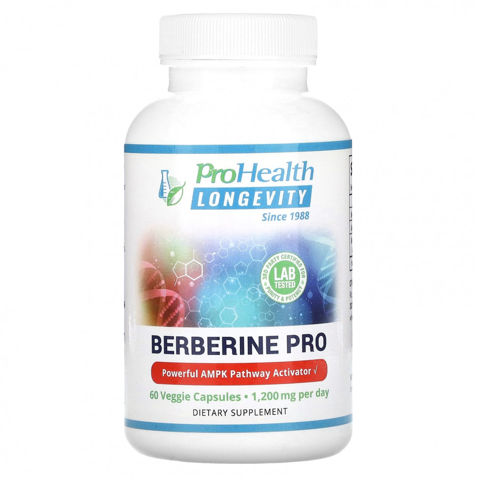  ProHealth Longevity, Berberine Pro, 600 , 60      -     , -, 