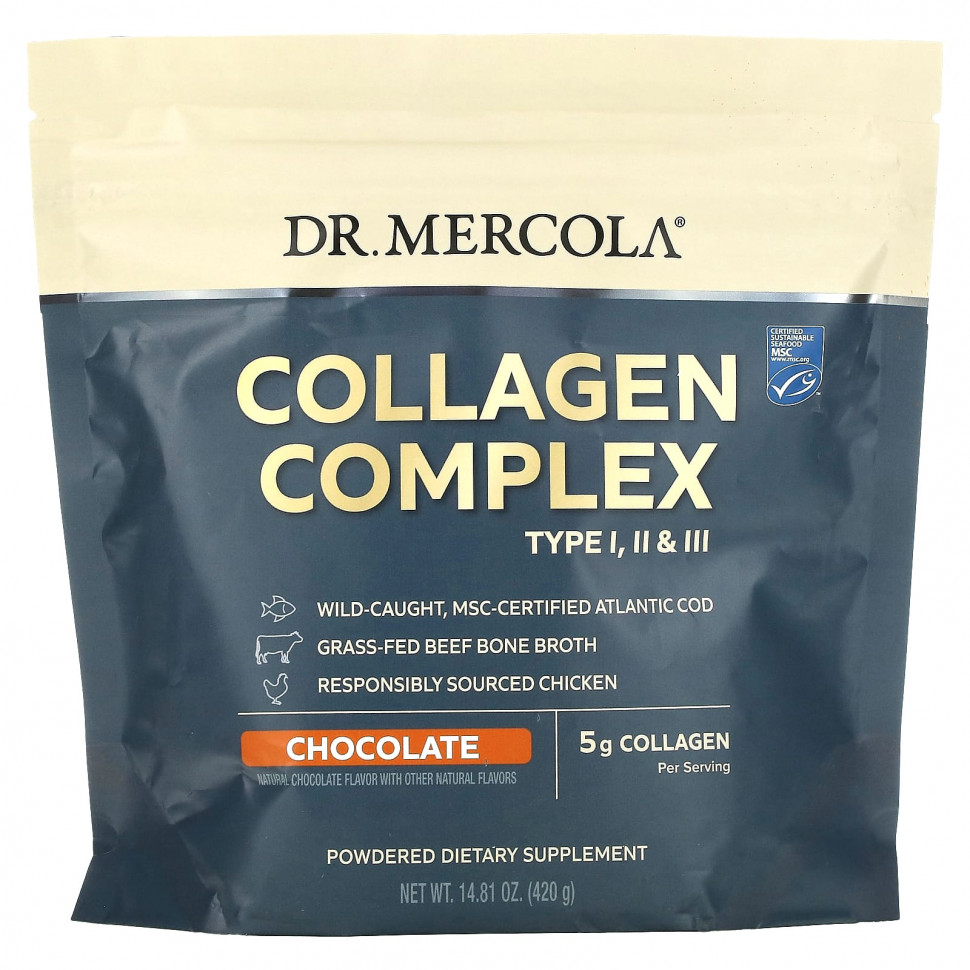 ������ ������ Dr. Mercola, Collagen Complex Type l, ll & lll, �������, 5 �, 420 � (14,81 �����)  IHerb (������) ����
